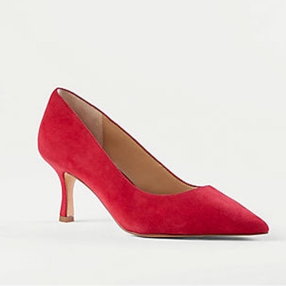 Ann Taylor Red Suede Shoes. Size 10 - Picture 2 of 11
